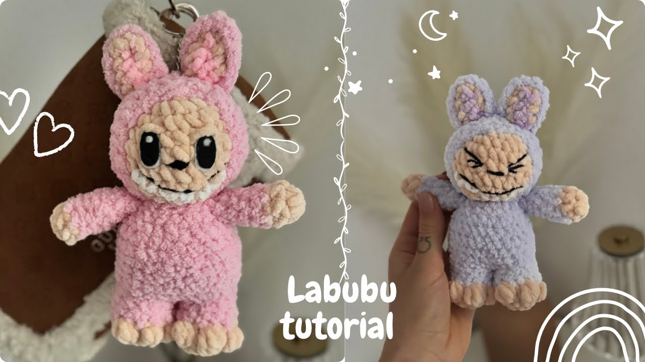 Labubu na szydełku Tutorial | kro po kroku | Crochet Labubu tutorial ENG