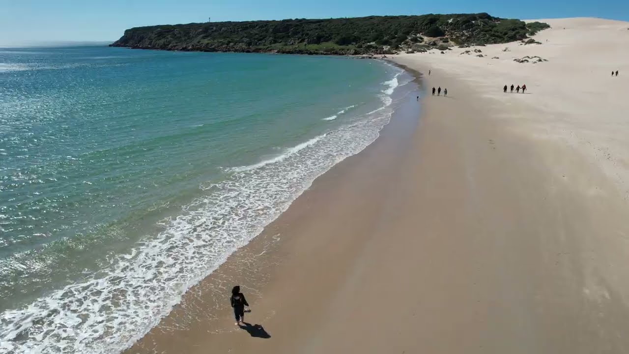 Best beach in Spain !  🏆 Bolonia Tarifa (Cadiz)  Flying  over Sea & Sand dunes with  DJI Drone