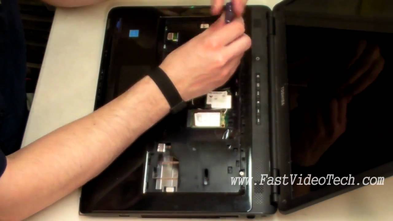Toshiba Satellite Disassembly to CLEAN CPU VENTS / FAN