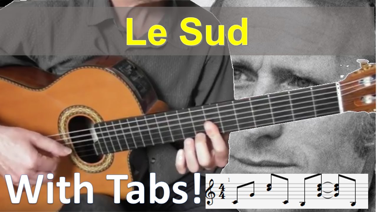 Le sud - Nino Ferrer - guitare fingerstyle solo(Tab disponible)