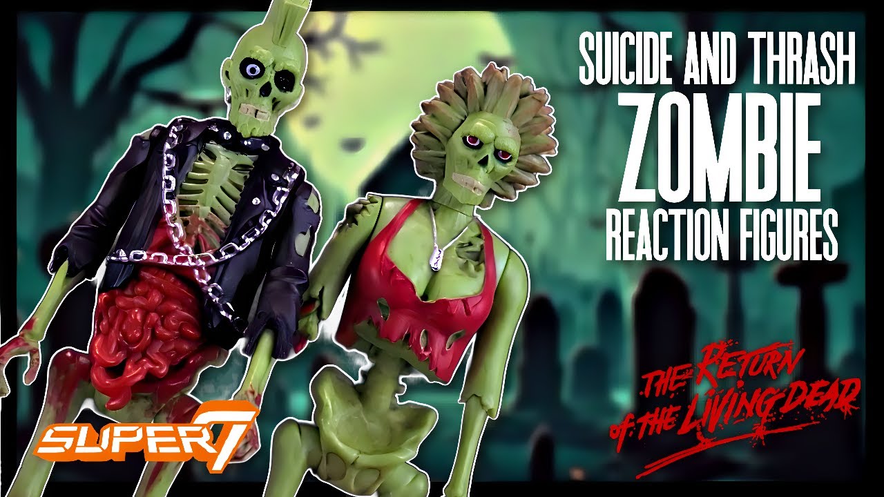 Super7 Return of the Living Dead Zombie Suicide and Thrash ReAction Figures | Spooky Spot 2023