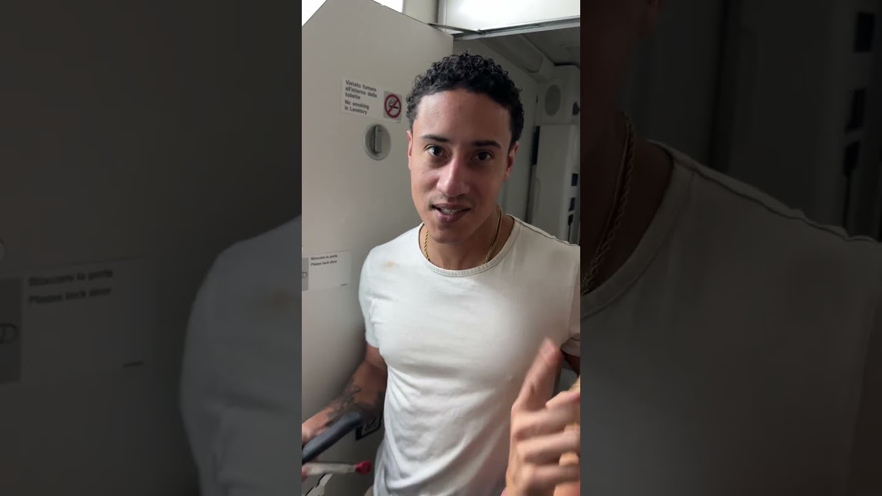 unexpected meeting in the airplane bathroom