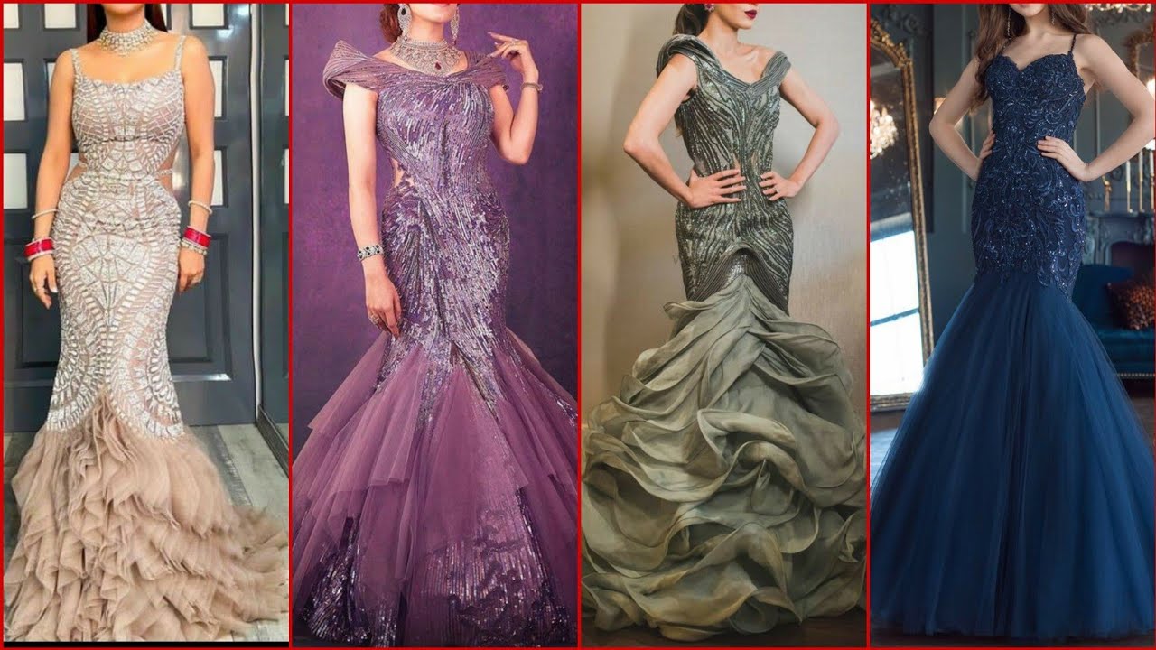 Fish cut gown designs || engagement dress 2022 || latest mermaid dress design || gown designs