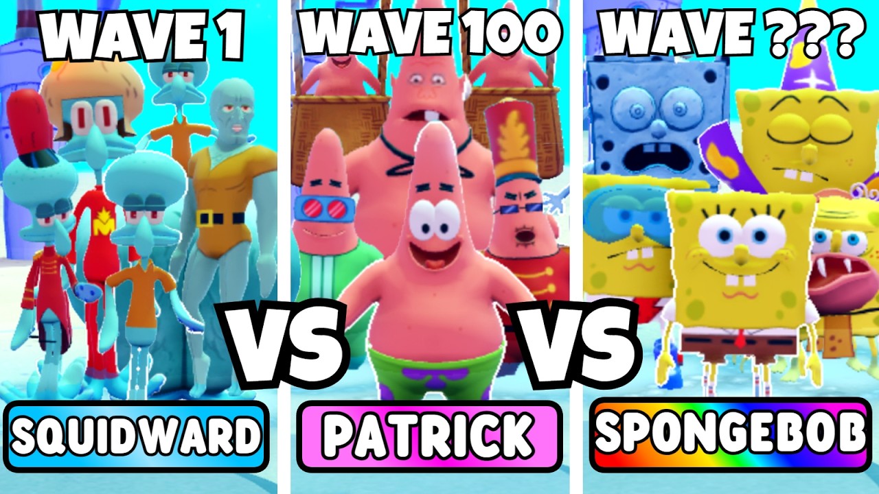 SPONGEBOB VS PATRICK VS SQUIDWARD! (SpongeBob Tower Defense)