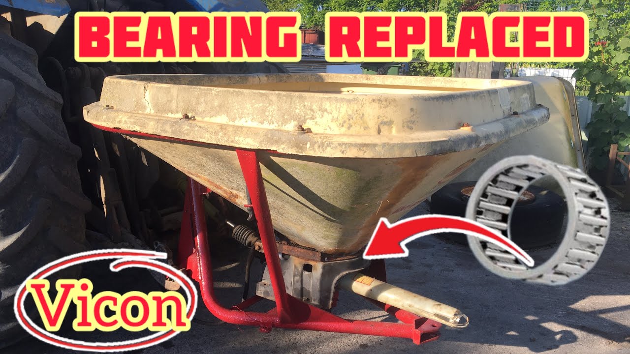 Vicon 802 fertiliser spreader ( Bearing replaced )  PS 602 / 802 /1002 /1502 | Wagtail Repair