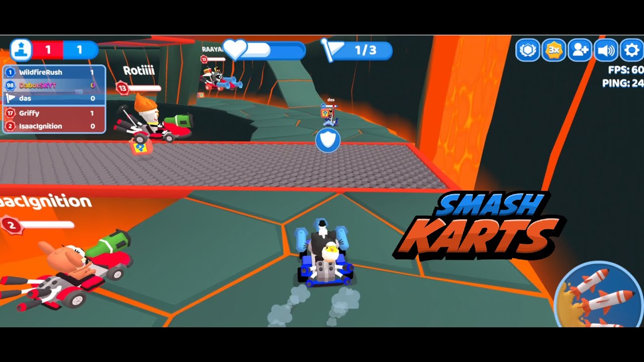 Smash Karts: CTF Stealing the flag Part 2! Great flag pickups and runs!