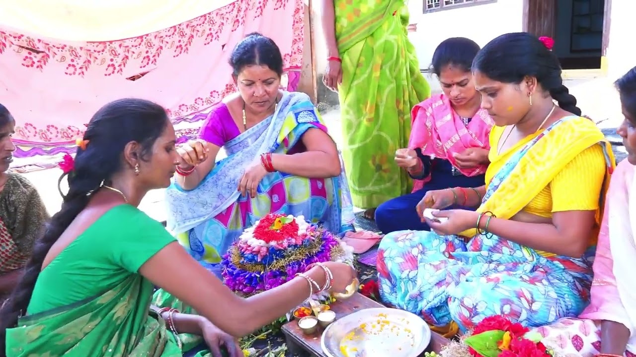Bathukamma celebrations at Sri Saraswathi Vidya Mandir school, Koratikal