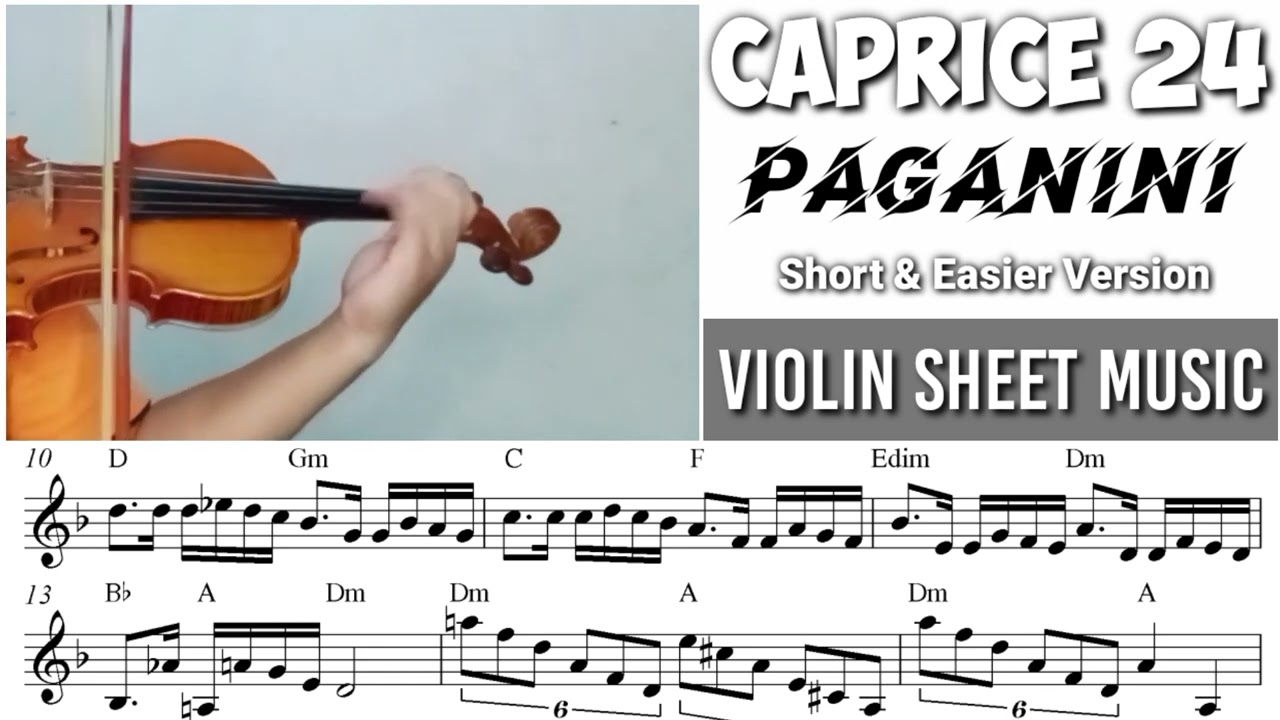 Free Sheet || Caprice 24 - Paganini || Violin Sheet Music