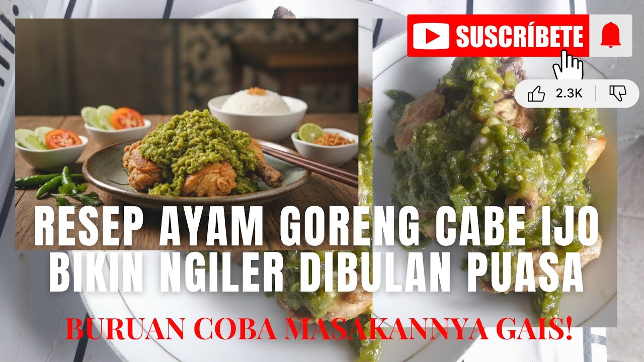 ASLI ENAK BANGET! AYAM CABE IJO EMPUK & BUMBUNYA GAK PELIT