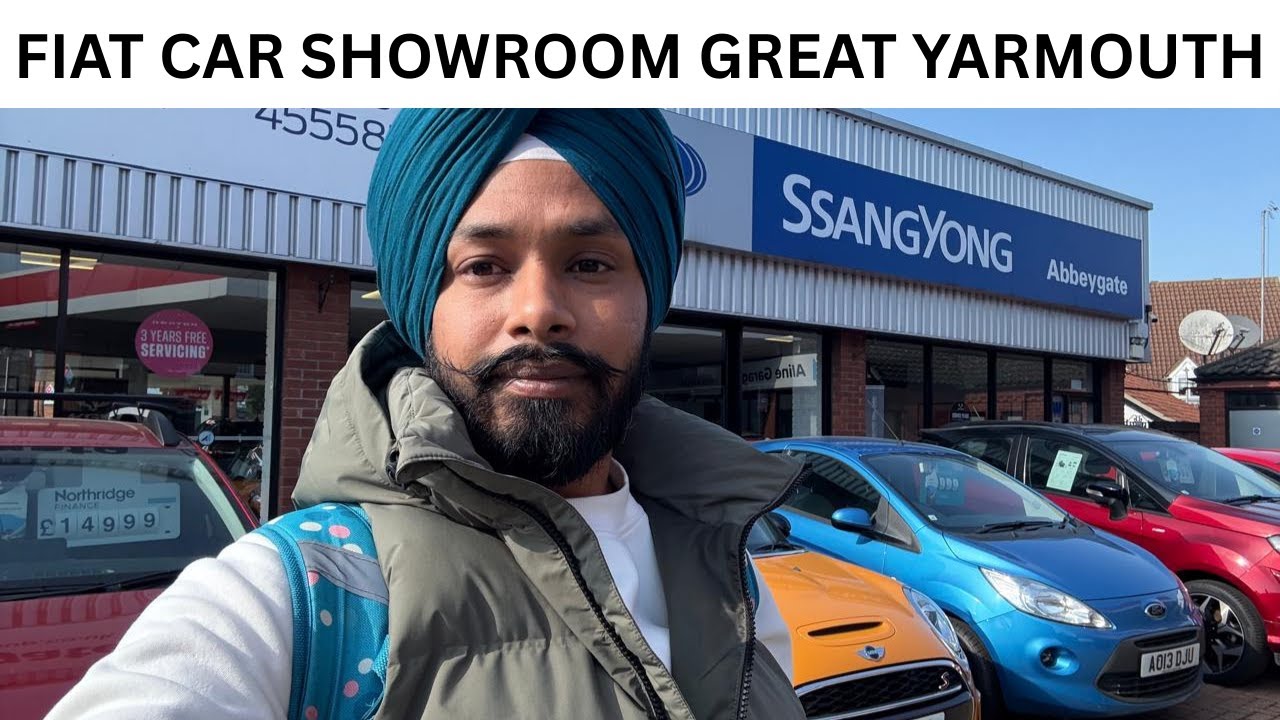 FIAT CAR SHOWROOM GREAT YARMOUTH ENGLAND APNA BUSINESS HARPREET SINGH