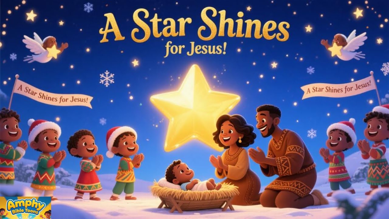 A Star Shines for Jesus | Christmas Song for Kids | Jesus Is Born