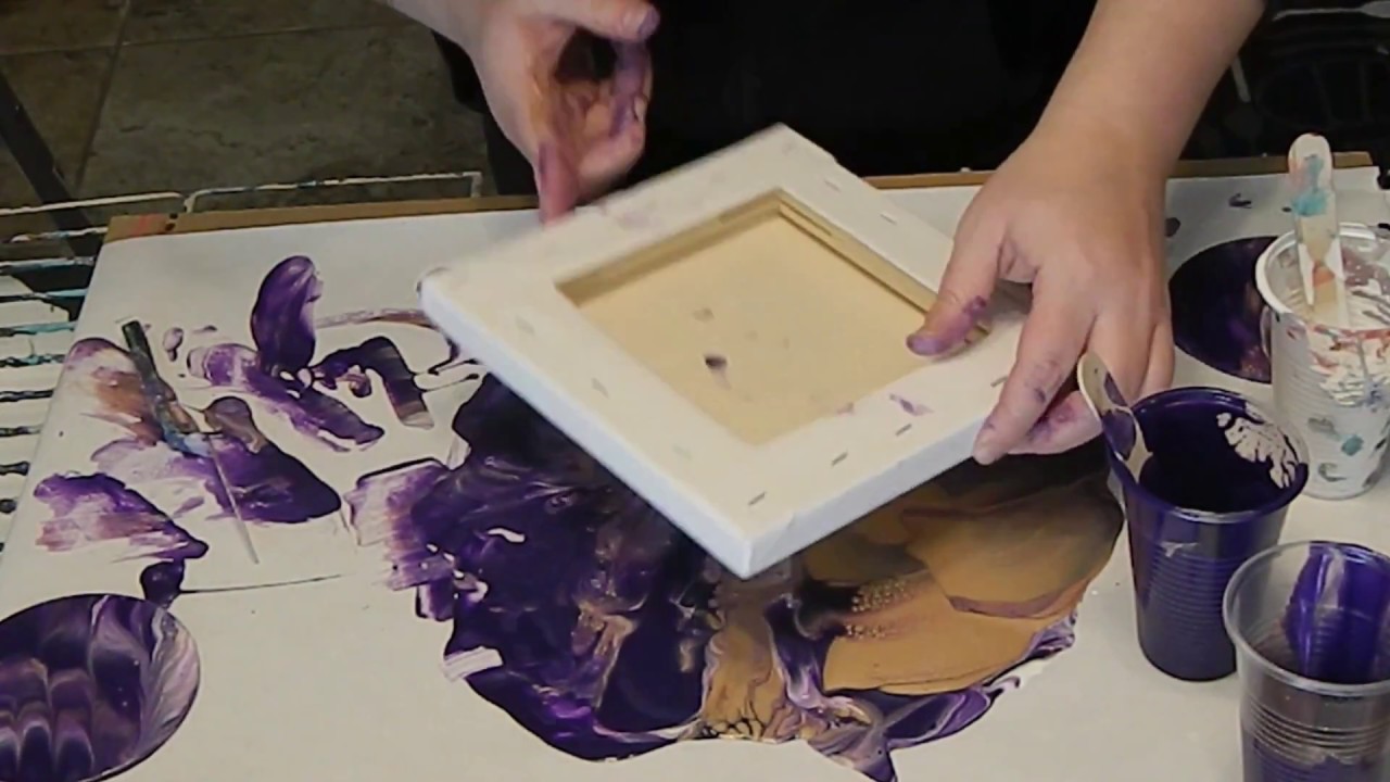 (15) Dip Technique with Purple Acrylic Pour