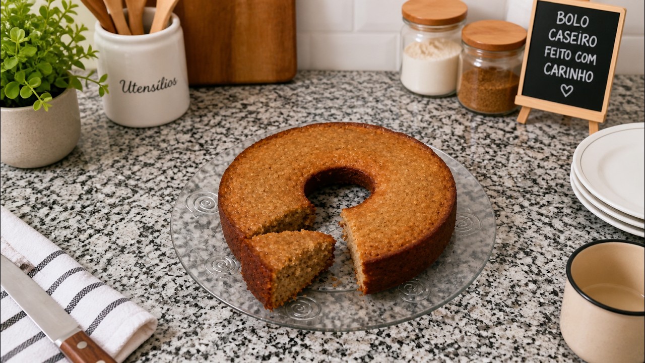 BOLO DE AVEIA, BANANA E CANELA