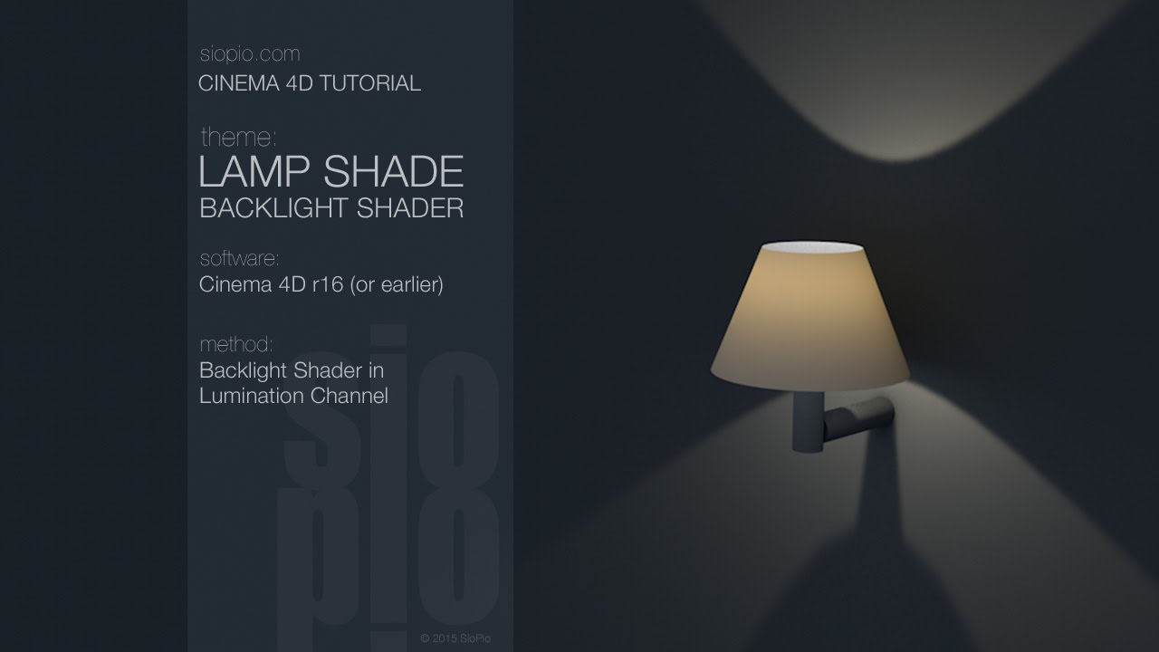 Cinema 4D Tutorial - Lampshade (Backlight Shader)