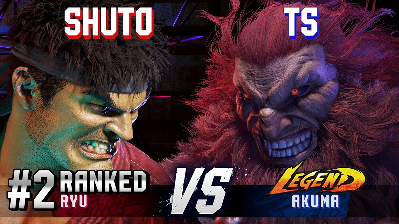SF6 ▰ SHUTO (#2 Ranked Ryu) vs TS (Akuma) ▰ High Level Gameplay