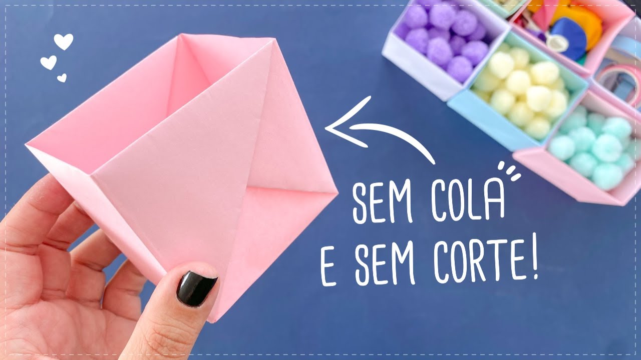 CAIXINHA DE PAPEL SUPER FÁCIL SÓ COM DOBRADURAS