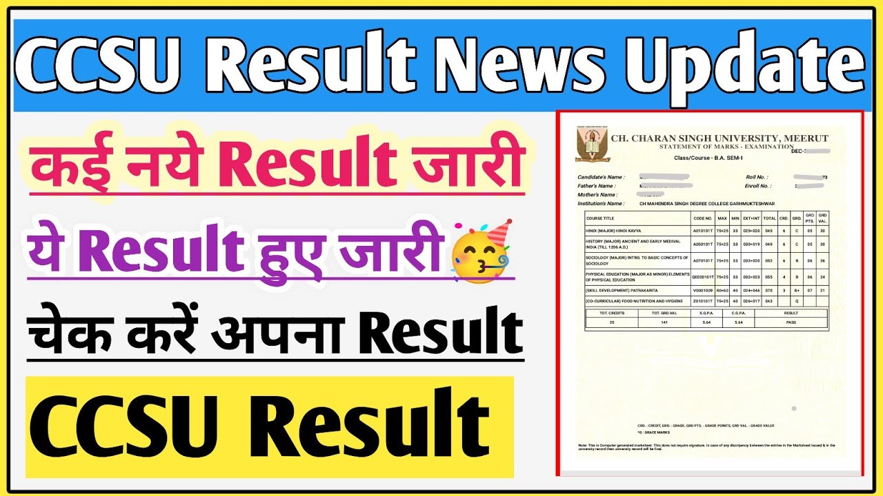 CCSU result news update today | CCSU result 2026 | CCSU result update today | CCSU news Update today