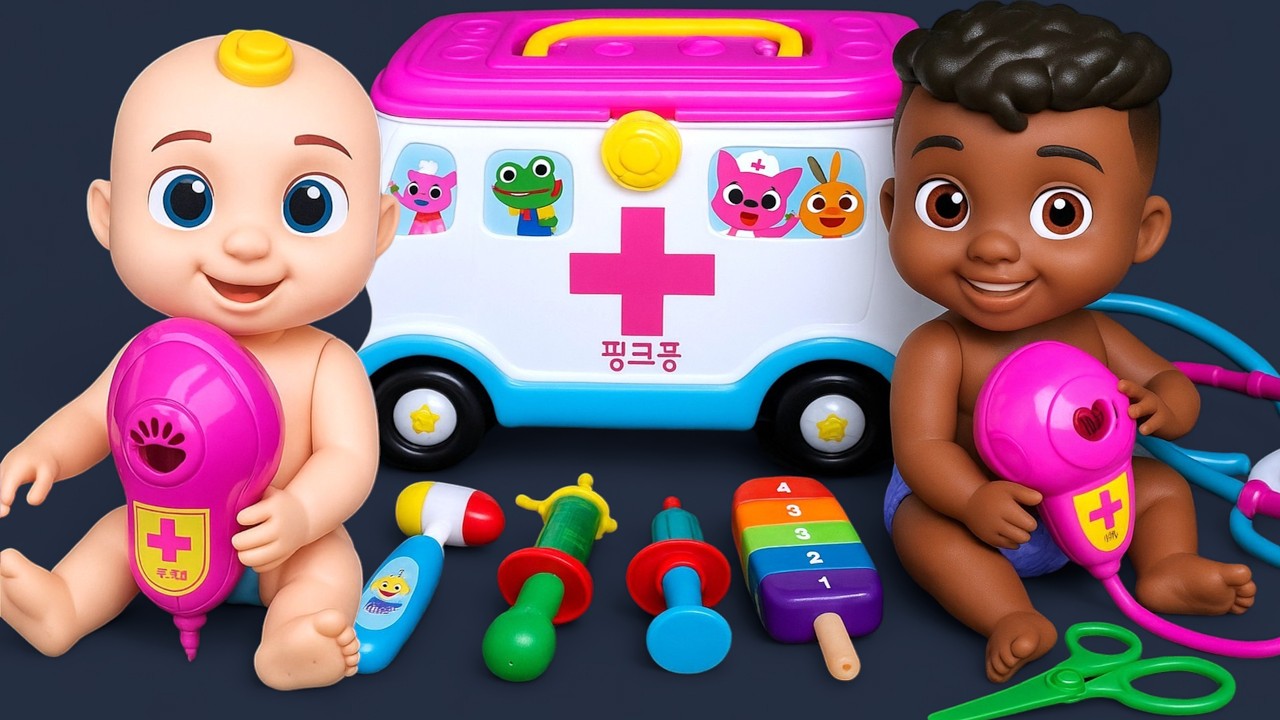 Unboxing COCOMELON Doctor Set, Pinkfong First Aid Toys & Ambulance Playset | Fun Review Toys