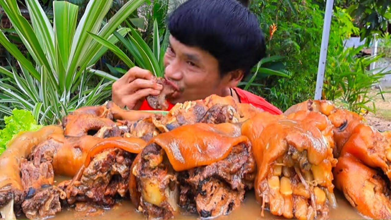หางวัวตุ๋นน้ำจิ้มรสเด็ดแกล้มผักกาดดองแซ่บคักอีหลีครับพี่น้องMUKBANG EATING SHOW/โก้อีสานพาแดก