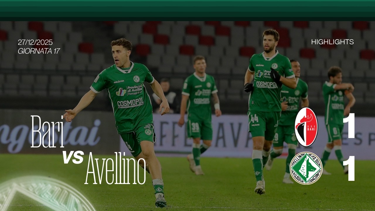 Bari – Avellino 1-1 | Le azioni salienti | Giornata 18
