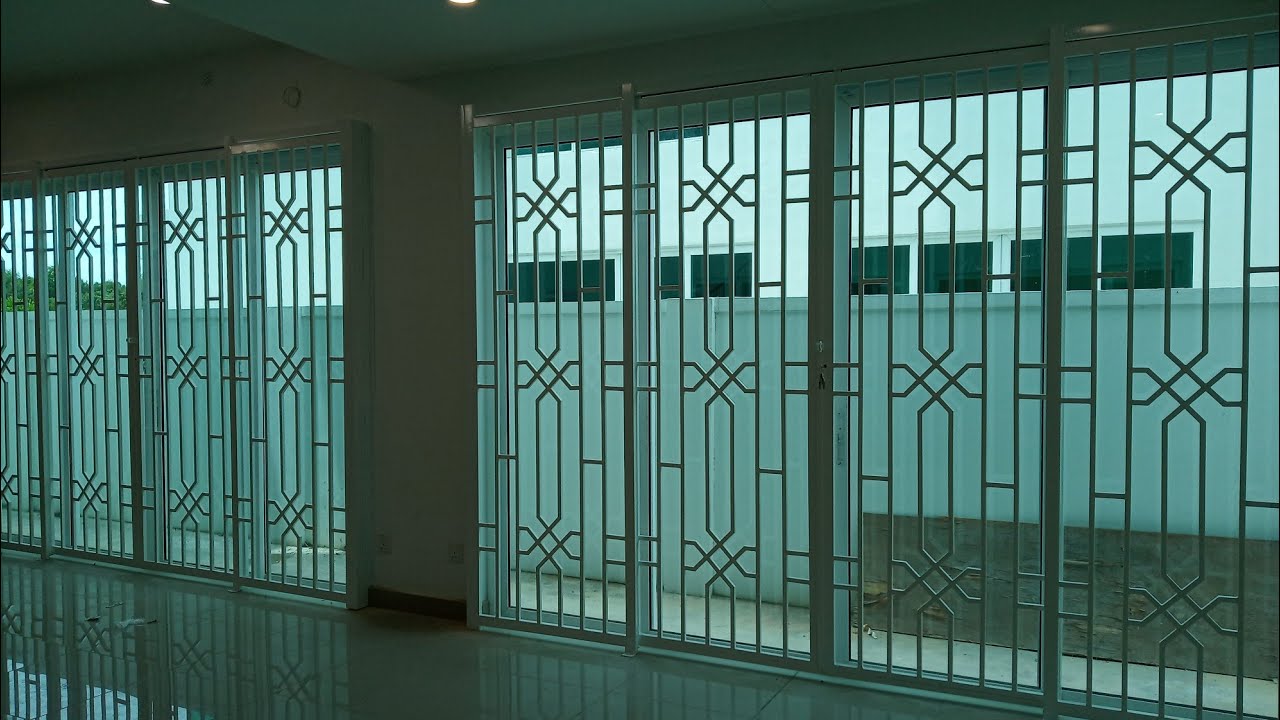 Pemasangan sliding grill 4 daun