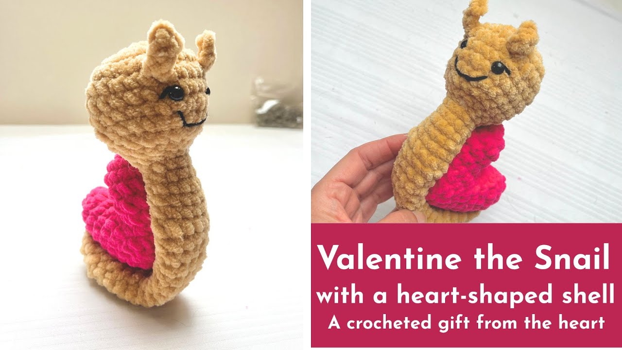 ❤️ Valentine the Snail with a heart-shaped shell 🐌 Crocheted gift from the heart ❤️ #nebeskacrochet