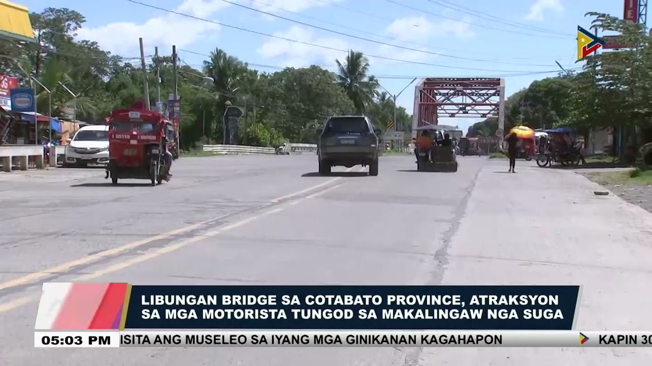 Libungan bridge sa Cotabato Province, atraksyon sa mga motorista tungod sa makalingaw nga suga