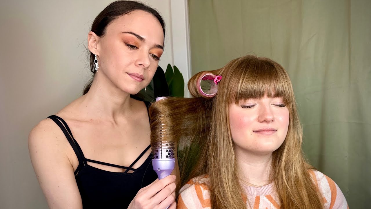 ASMR Perfectionist Hair Styling Role Play - Curls, Hair Brushing, Touch ups | @Cait C ASMRSoft Spoken