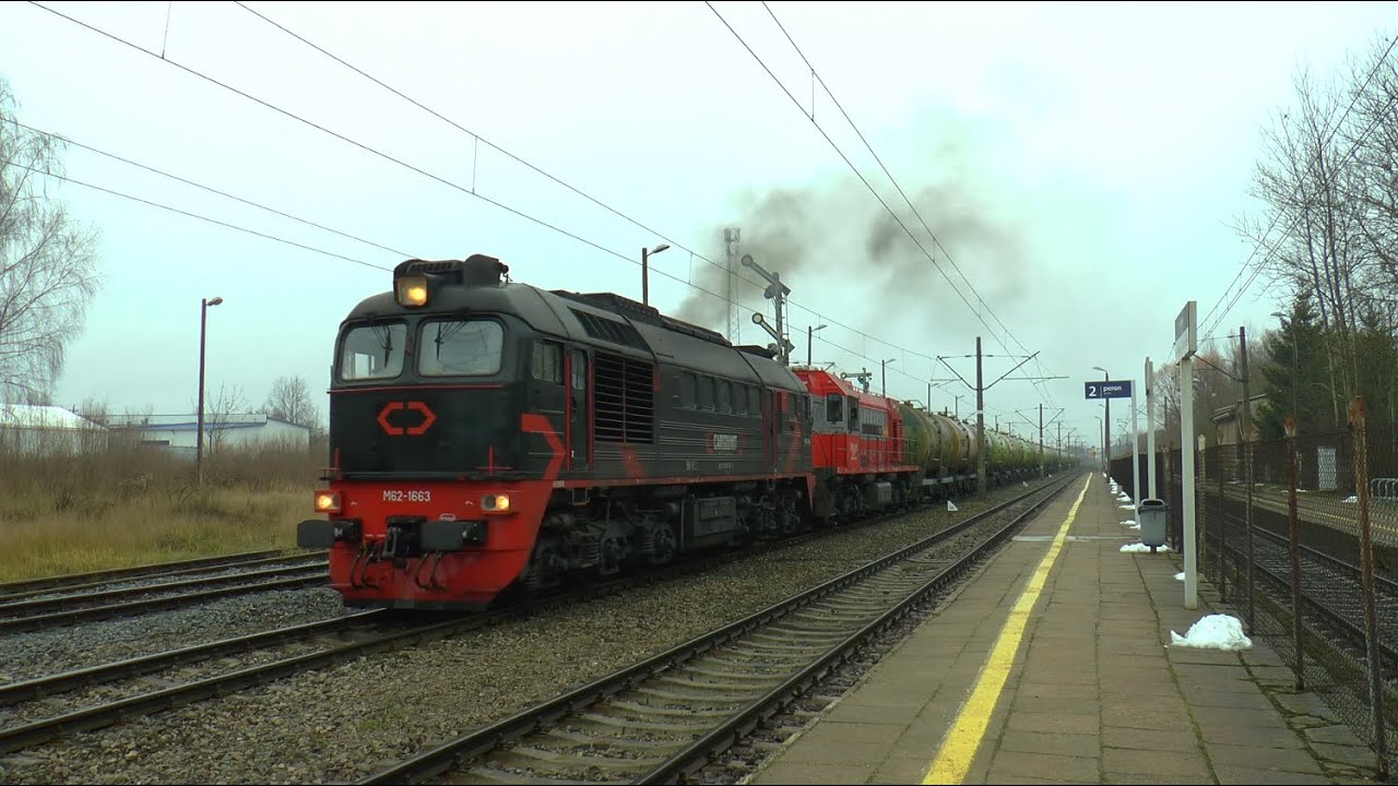 Rozruch M62Ko-1663 i TEM2-232 z szerokimi beczkami