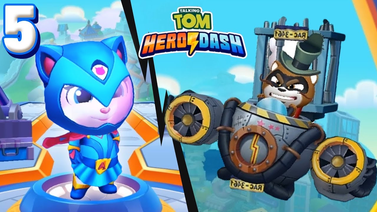 Talking Tom Hero Dash #5 | SKIN DE ANGELA | Gameplay