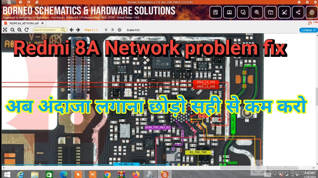 Redmi 8A Network problem fix with Borneo Schematics