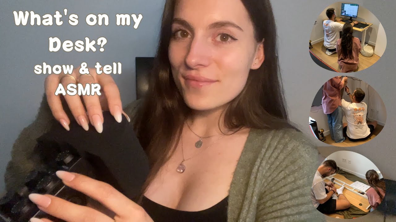 Laten zien wat er op mijn bureau ligt🤍  ASMR│#ad FlexiSpot│TiaraASMR☾