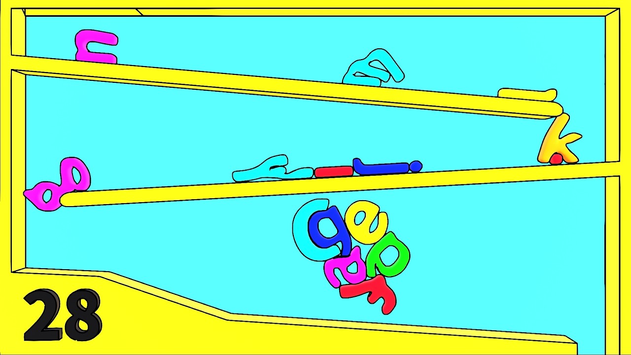 Softbody Alphabet Slide 3 | a to z | lower case | Softbody Simulation | YOU28