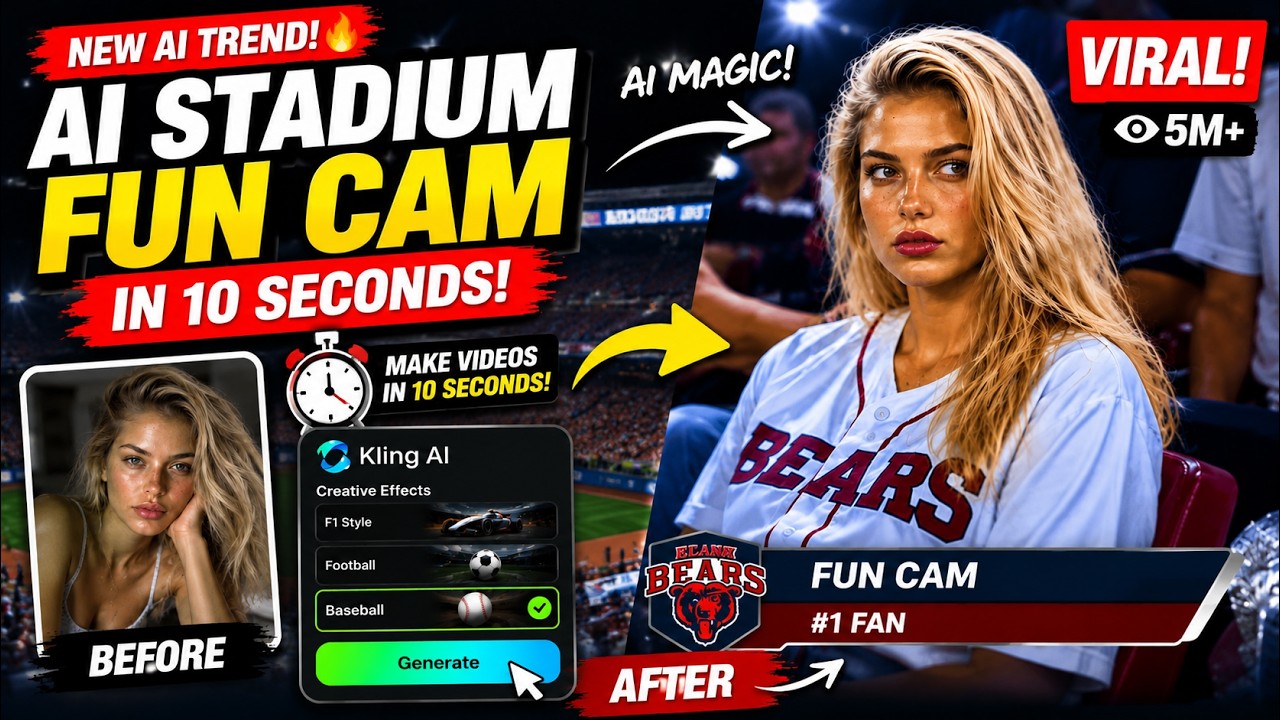 How To Create VIRAL AI Stadium Fun Cam Videos in 10 Seconds (Step-by-Step Guide)