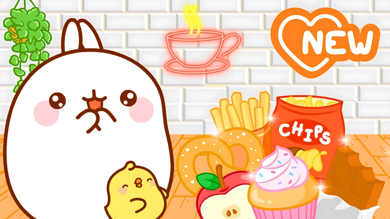 Molang et Piu Piu goûtent leurs snacks préférés ! 🧁🍟
