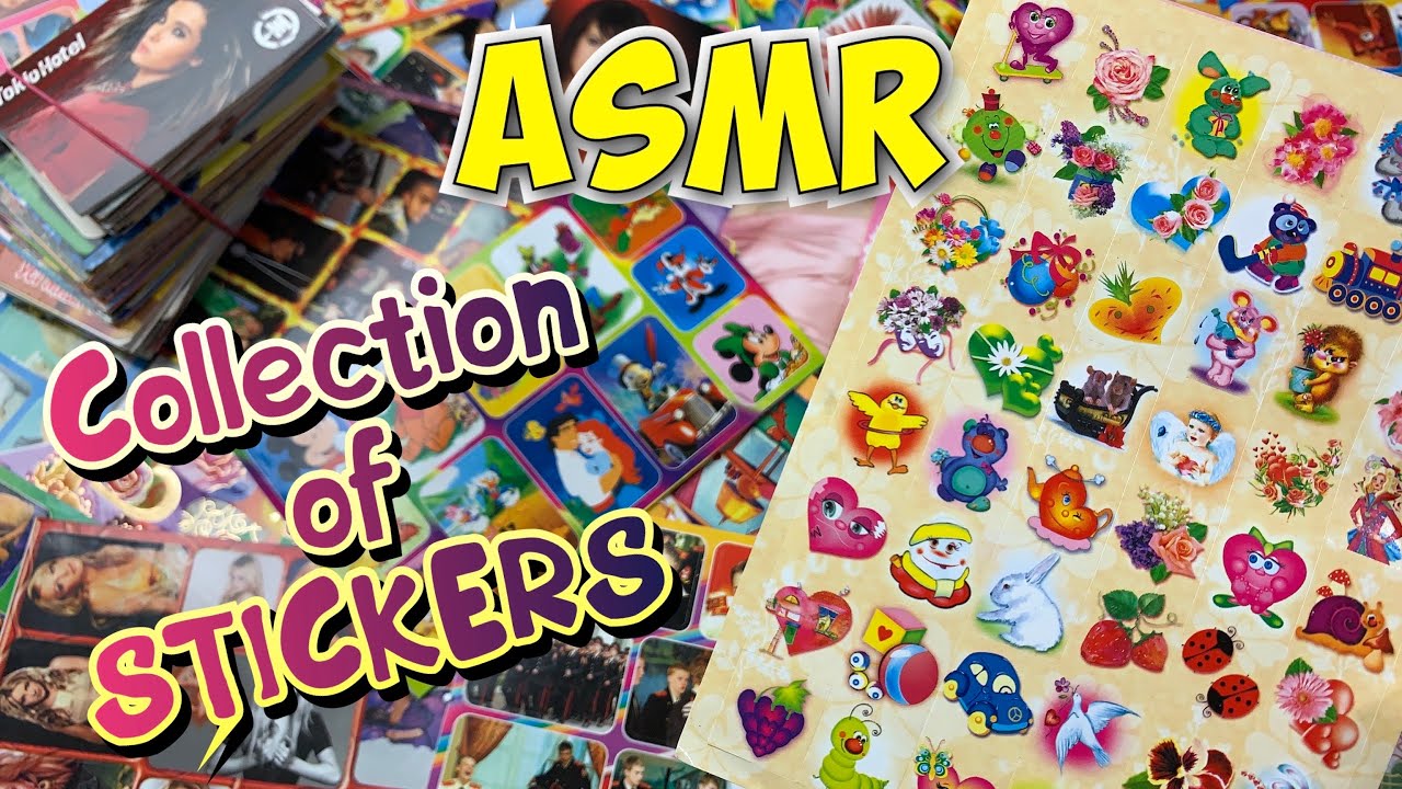 АСМР 🌟 МОЯ ДЕТСКАЯ КОЛЛЕКЦИЯ НАКЛЕЕК И КАЛЕНДАРИКОВ * ШЕПОТ / ASMR Collection of Stickers WHISPER