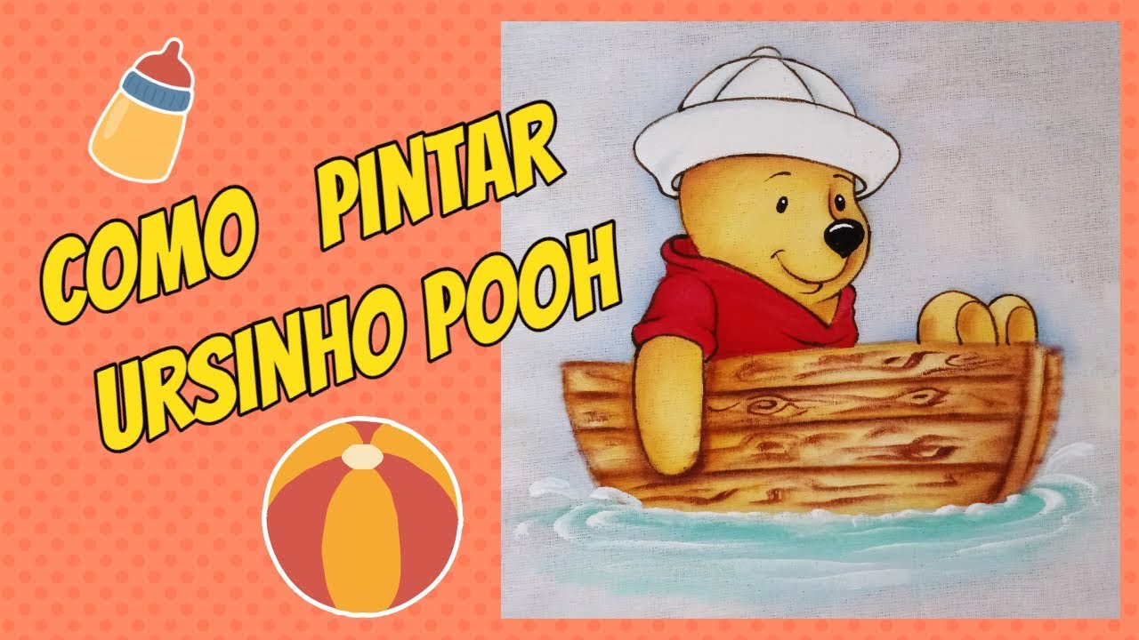 Como pintar ursinho Pooh ( Desenhos Crocantes )