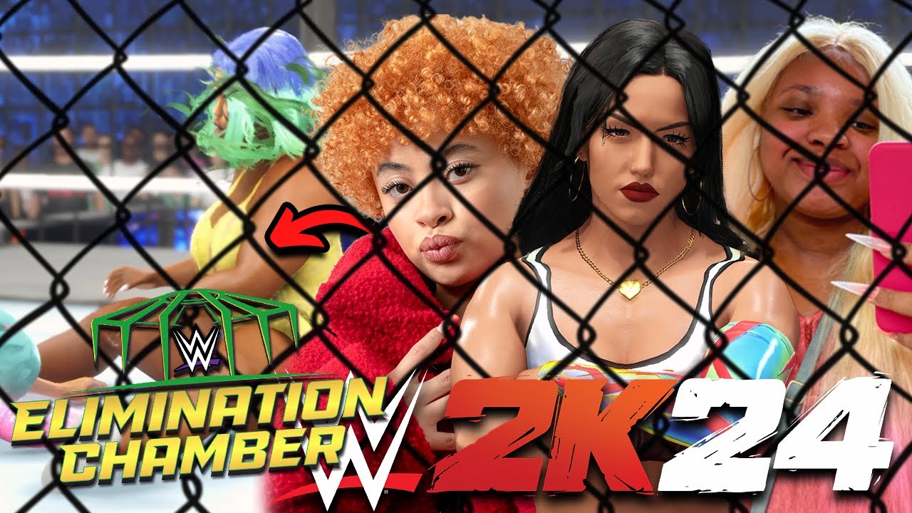 RANDOM ELIMINATION CHAMBER I COOKED UP IN WWE 2K24.. 😭