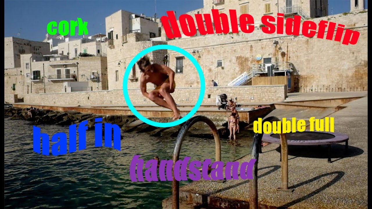 1 heure pour apprendre le double costal  -double side flip sur mini tramp-