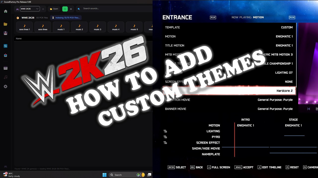 WWE 2K26 : How to Add Custom Theme Songs || Modding Tutorial