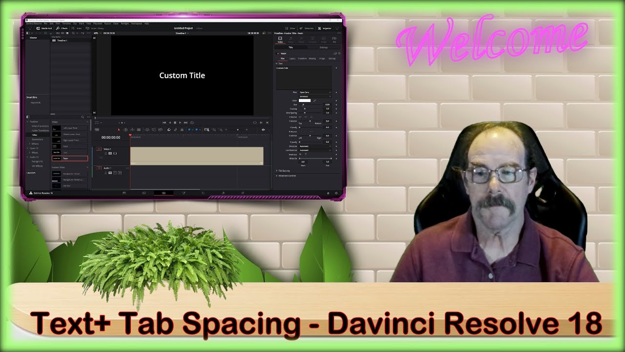 Text+ Tab Spacing - Davinci Resolve 18