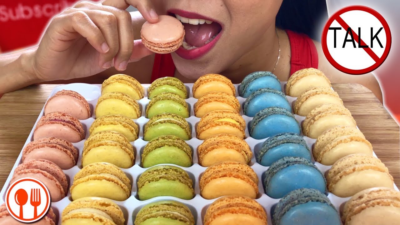 ASMR French Macarons (Cherry, Lemon, Lime, Mango, Blueberry, Coconut) | LaniEats ASMR