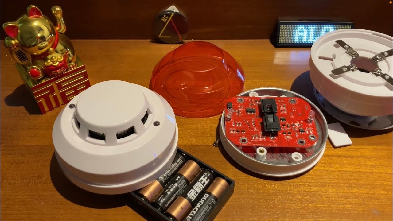 Membongkar Smoke Detector Photoelectric Home Alarm Sensor Fire GZGMET 12V DC
