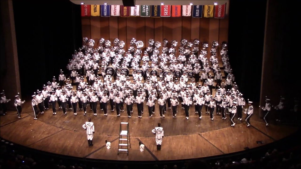 MSU Spartan Marching Band - Kickstep Entrance & State Fanfare @ Spartan Spectacular 11/02/2014