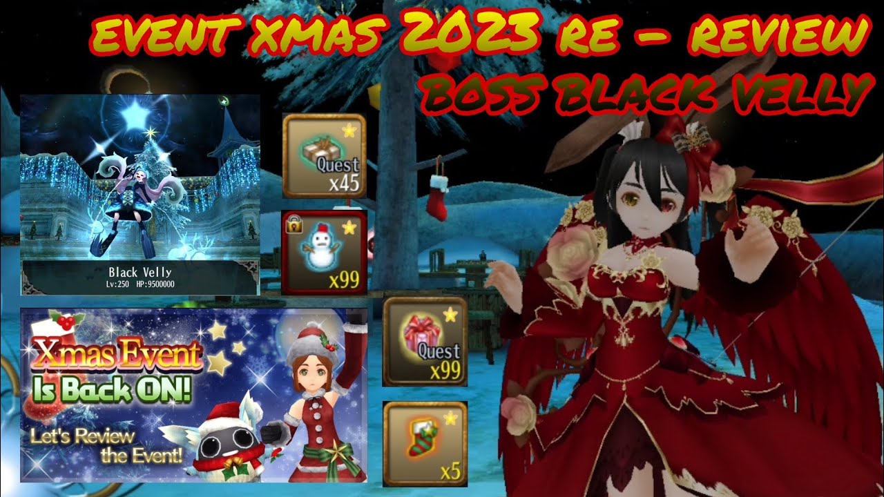 toram online - update event xmas 2023 xmas star & stocking + boss black velly - yusagi