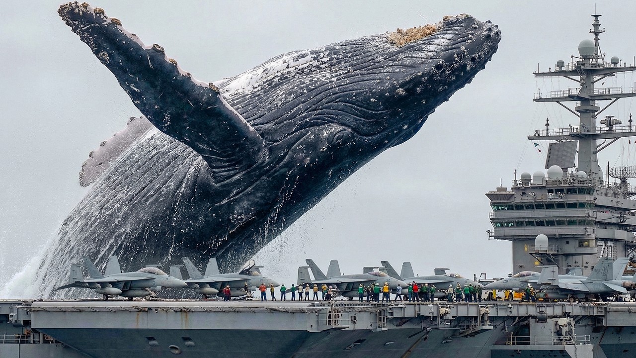HOW DO AIRCRAFT CARRIERS HANDLE DANGEROUS WILDLIFE ENCOUNTERS AT SEA