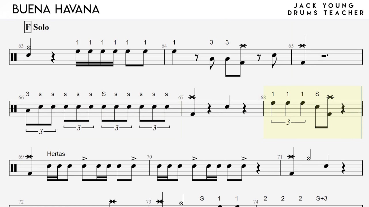 How to play Buena Havana 🥁 on Drums - Rockschool Grade 7
