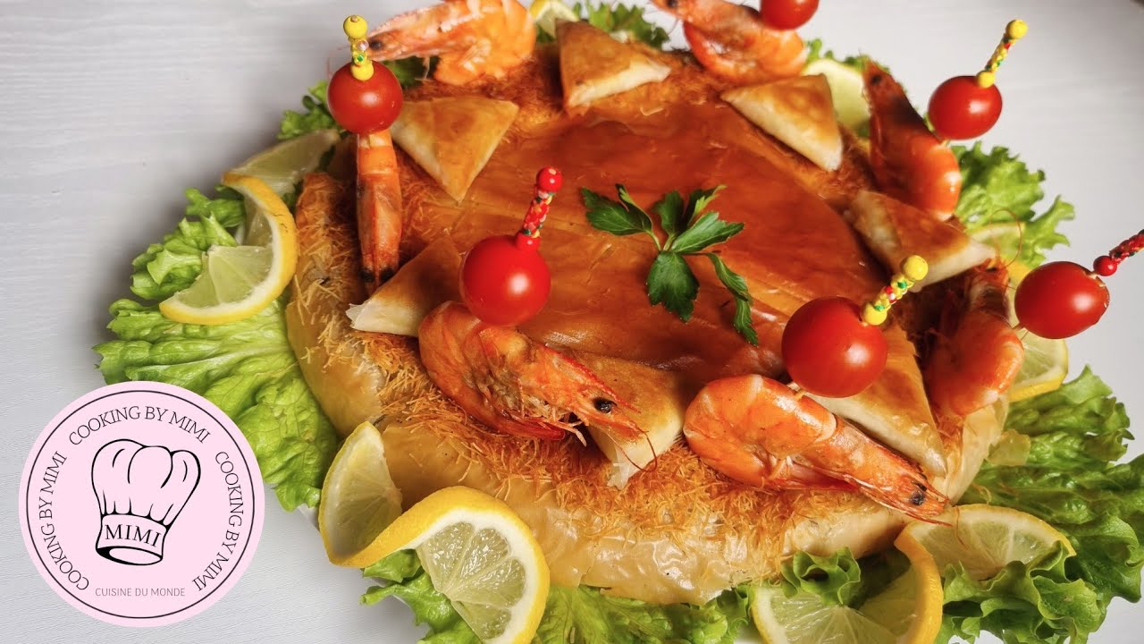 Recette facile de la pastilla au poisson et fruits de mer avec pâte filo