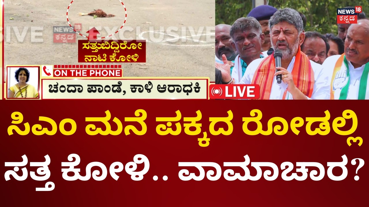 LIVE: Is Black Magic Near CM DK Shivakumar House | ಡಿಕೆ ಮನೆ ಬಳಿಯೇ ಸತ್ತ ಕೋಳಿ, ನಿಂಬೆಹಣ್ಣುಗಳು ಪತ್ತೆ!