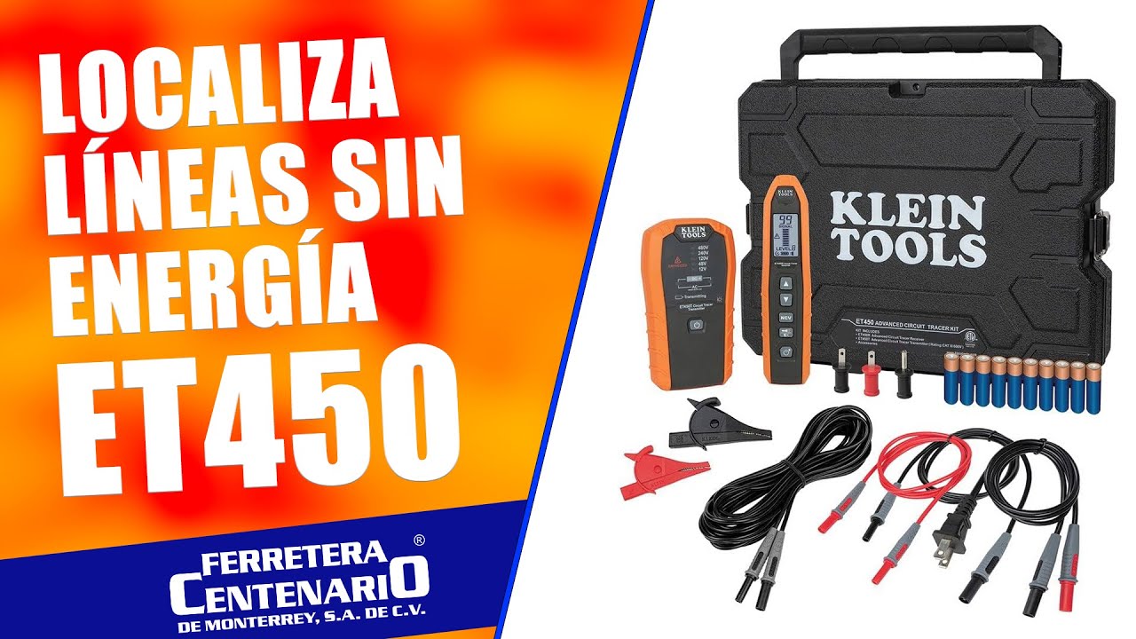 Localiza líneas sin energía con el Rastreador avanzado de circuitos eléctricos ET450 de Klein Tools